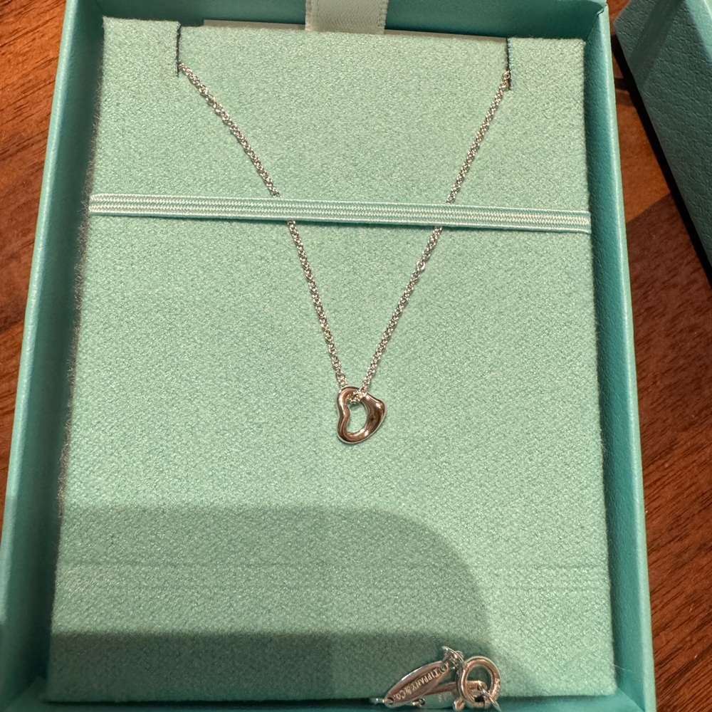 Tiffany and Co Sterling Silver Open Heart Pendant